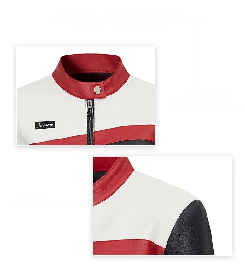 LEATHER RACING JACKET WOMENS