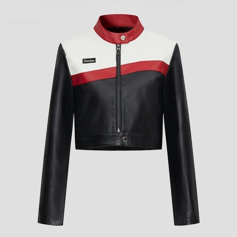 LEATHER RACING JACKET WOMENS