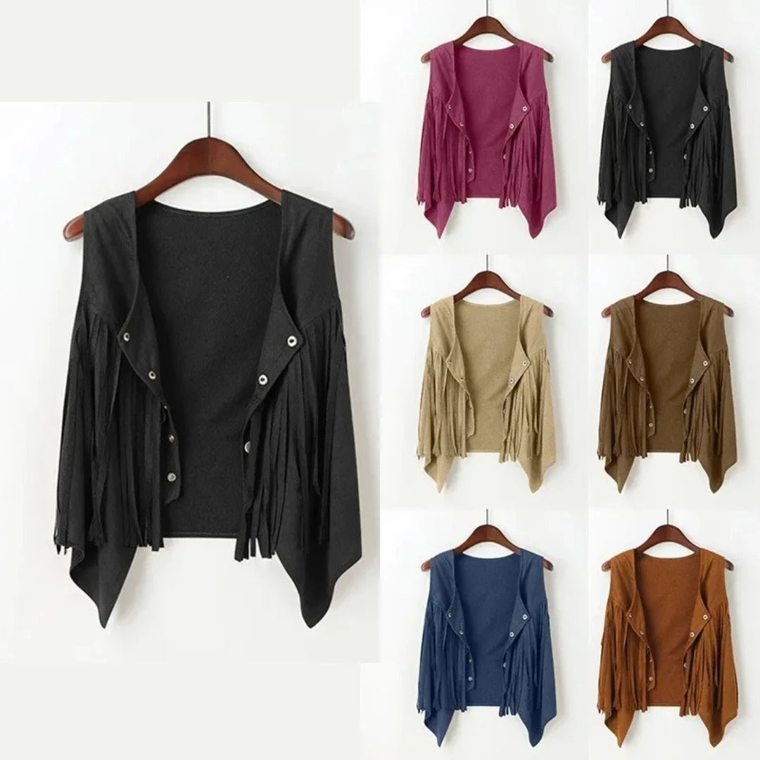 FRINGE WESTERN VEST WOMENS