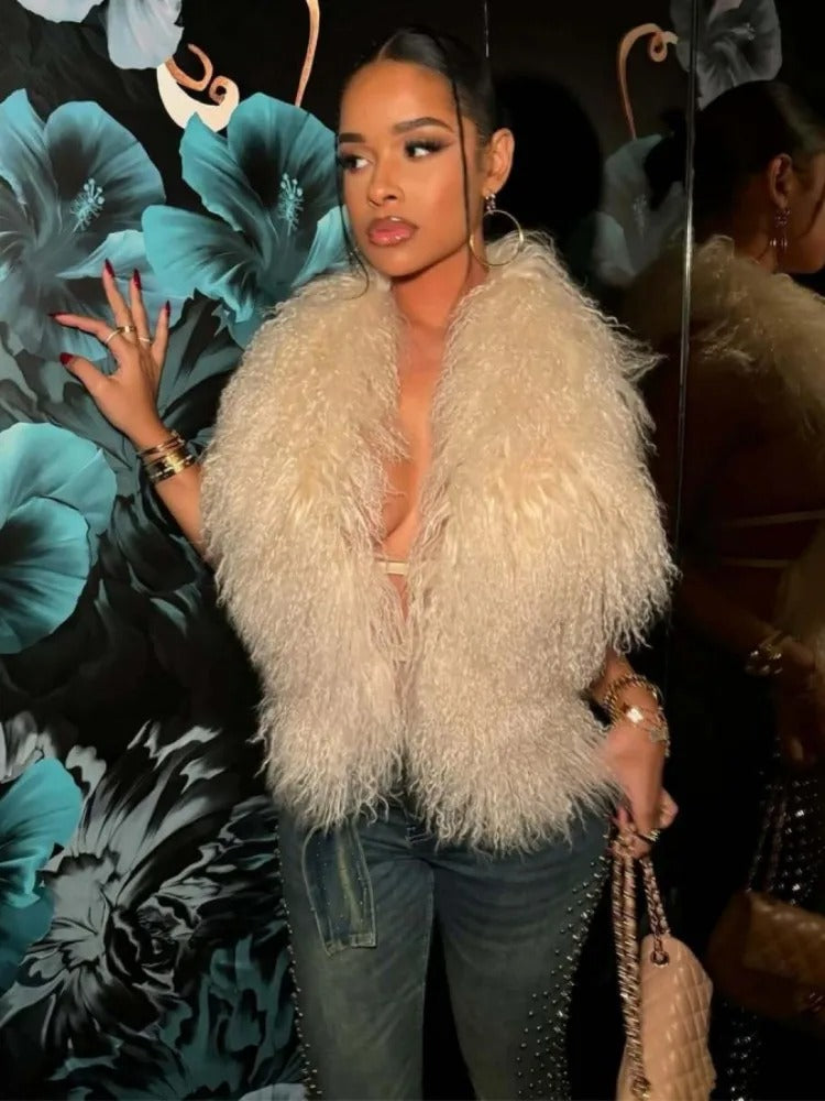 BOND-GIRL FAUX FUR VEST