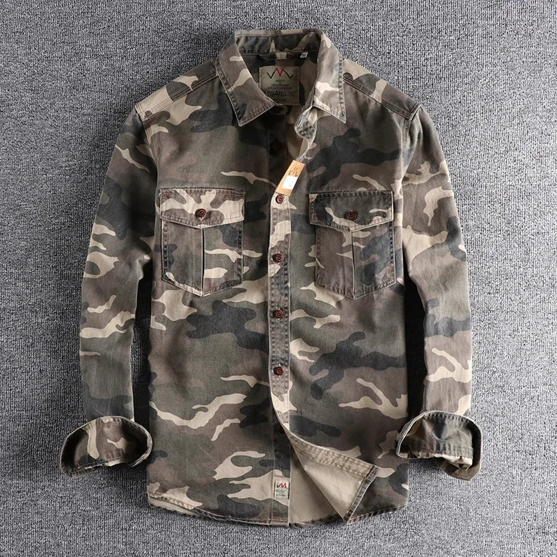 MILITARY CAMO BUTTON UP