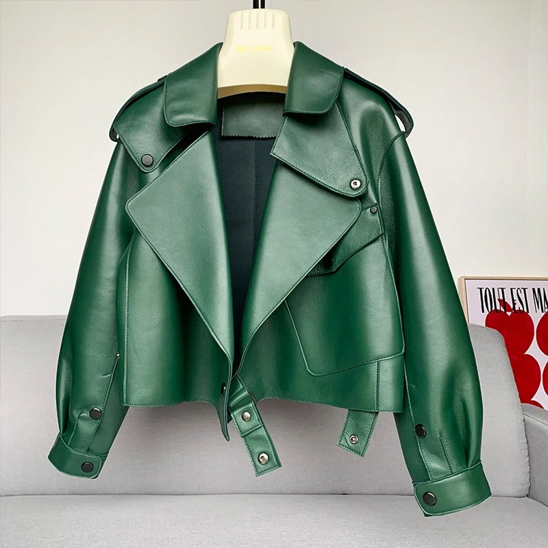 LEATHER TRENCH COAT