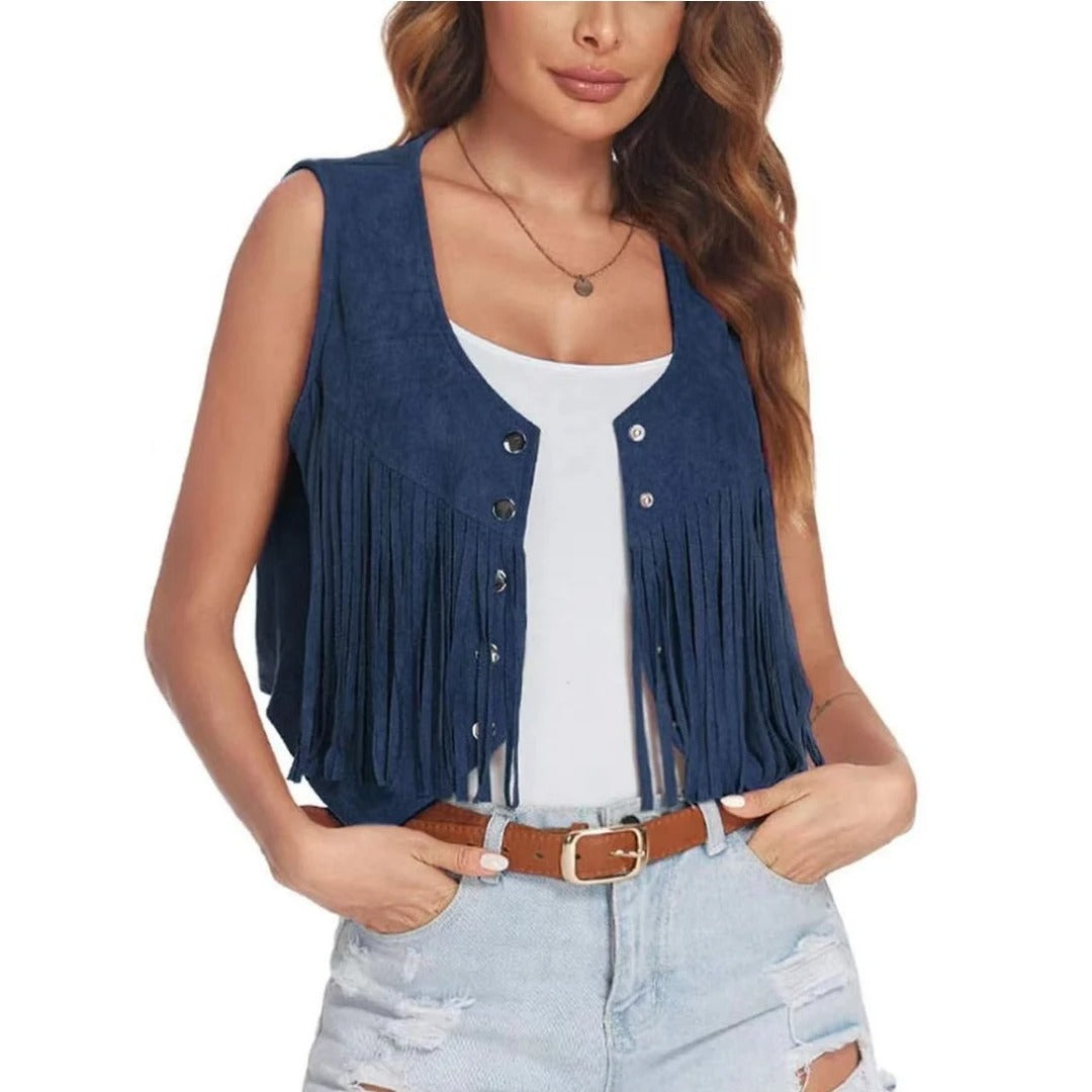 FRINGE WESTERN VEST WOMENS
