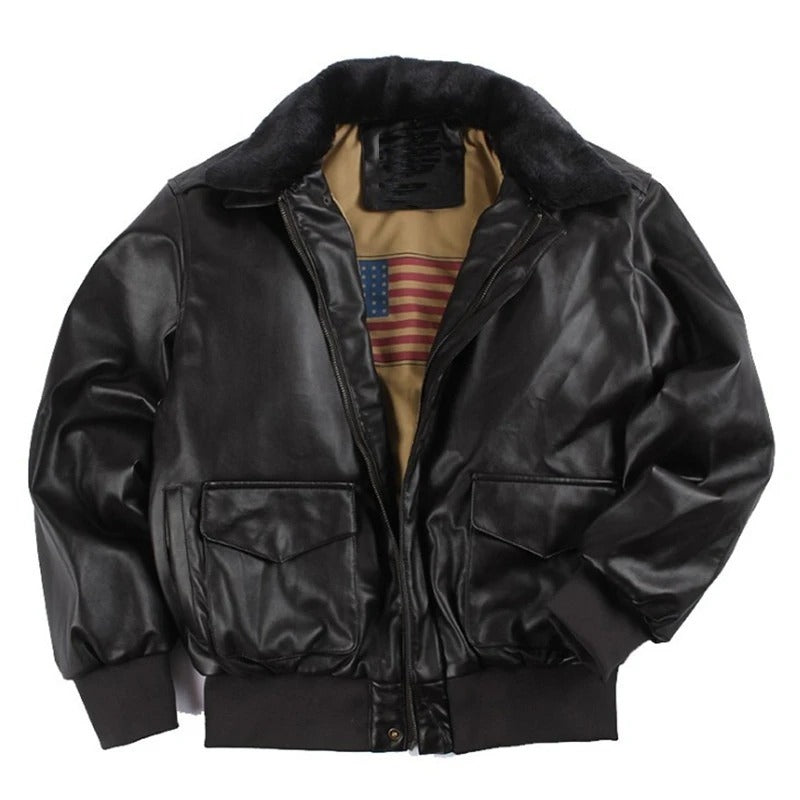 RETRO AIR FORCE LEATHER JACKET