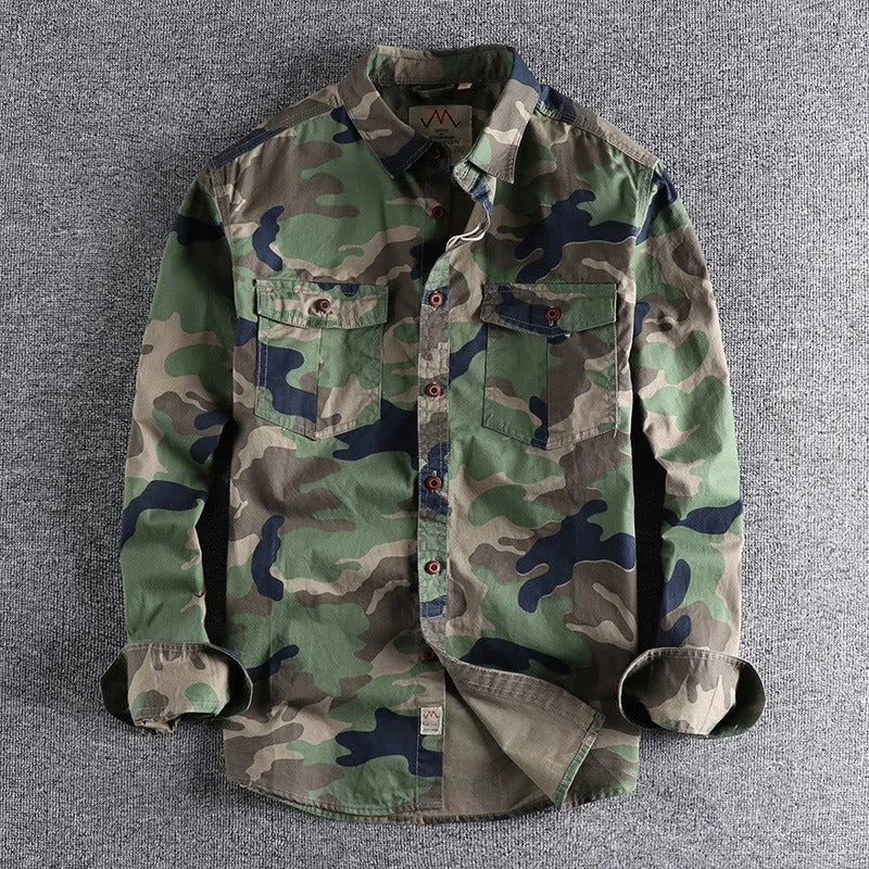 MILITARY CAMO BUTTON UP