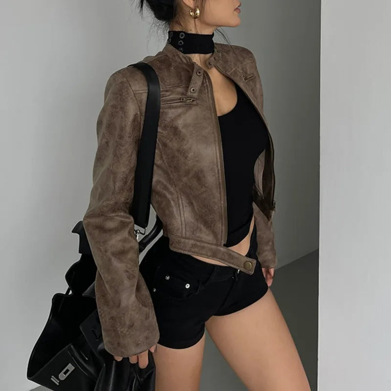 LEATHER MOTORCYCLE JACKET