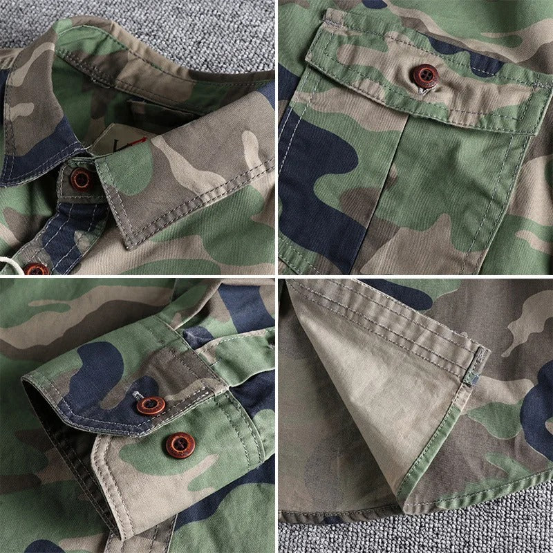 MILITARY CAMO BUTTON UP