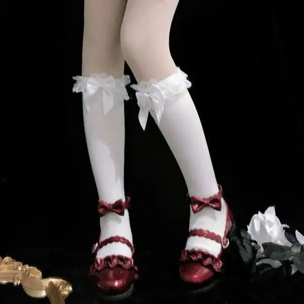 ACADEMIA BOW LACE SOCKS