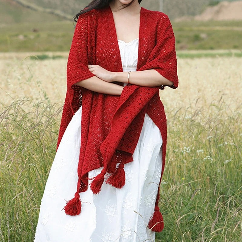 KNITTED PONCHO