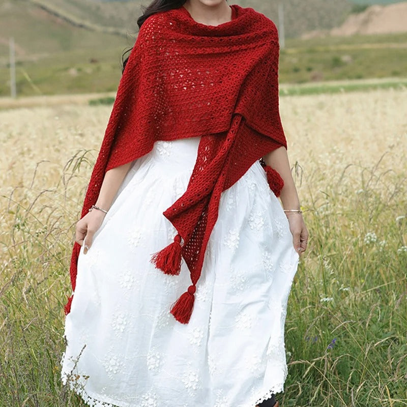 KNITTED PONCHO