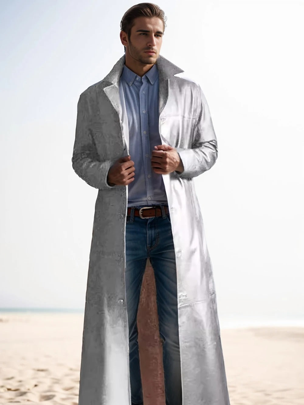 LEATHER DETECTIVE COAT