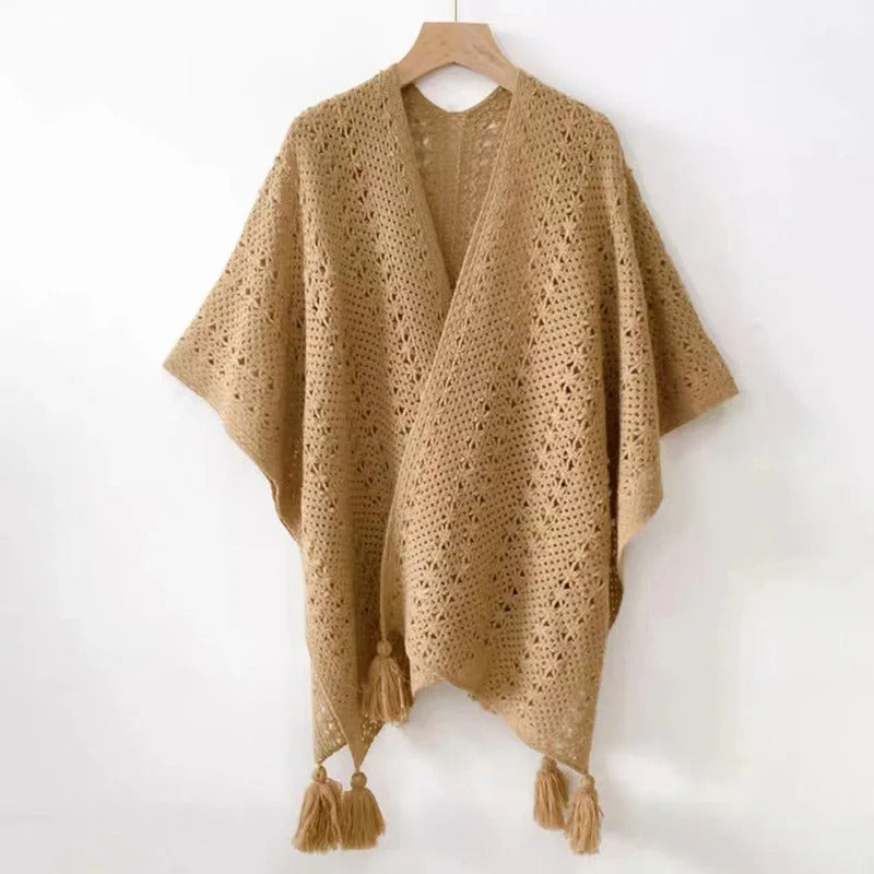 KNITTED PONCHO