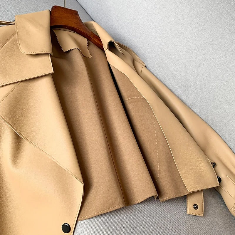 LEATHER TRENCH COAT