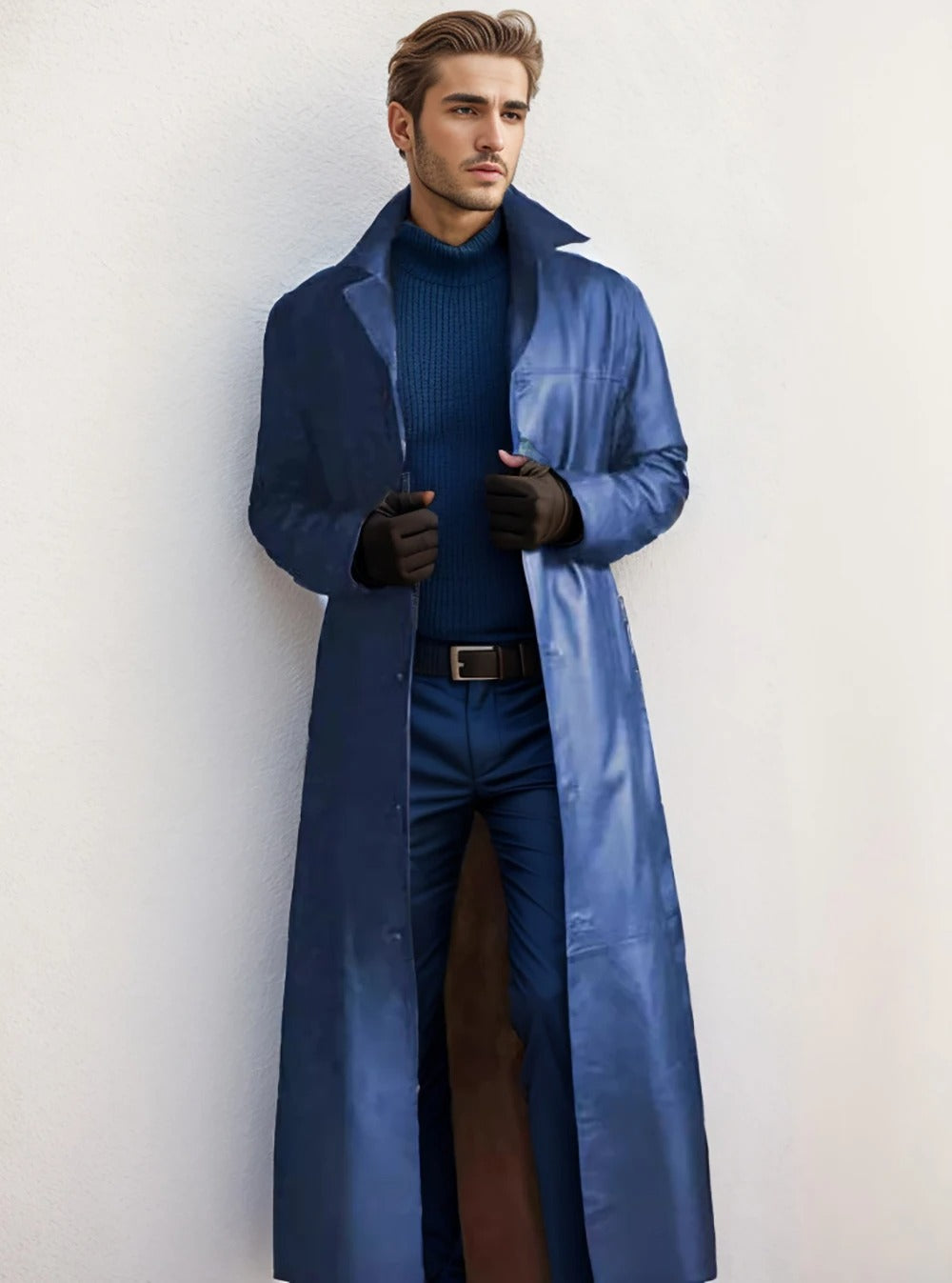 LEATHER DETECTIVE COAT