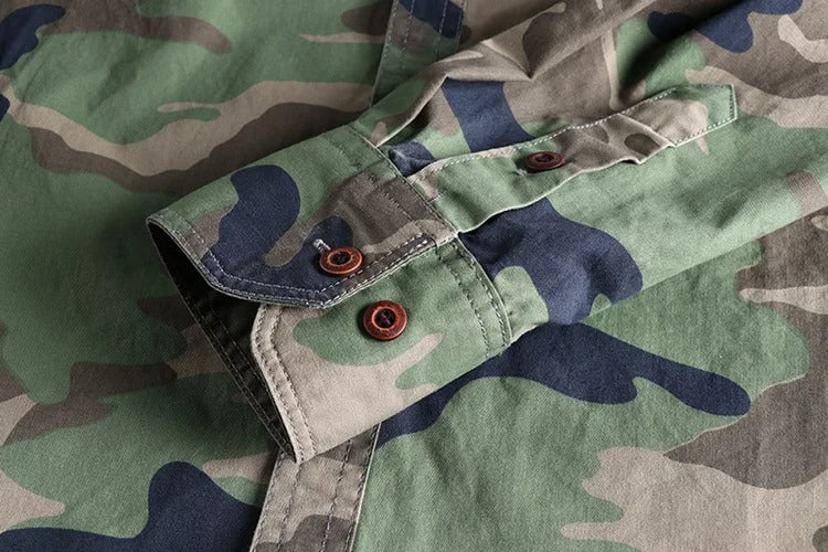 MILITARY CAMO BUTTON UP
