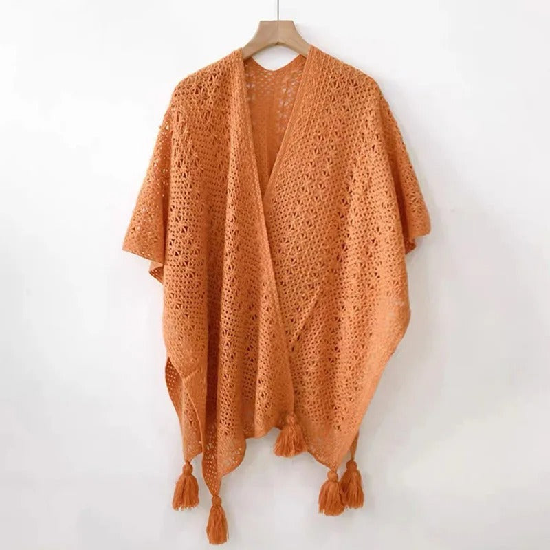 KNITTED PONCHO