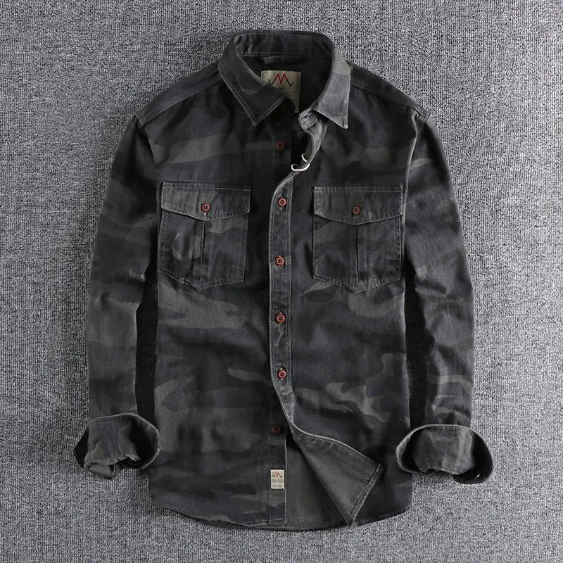 MILITARY CAMO BUTTON UP