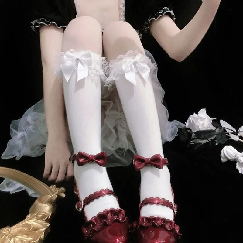 ACADEMIA BOW LACE SOCKS