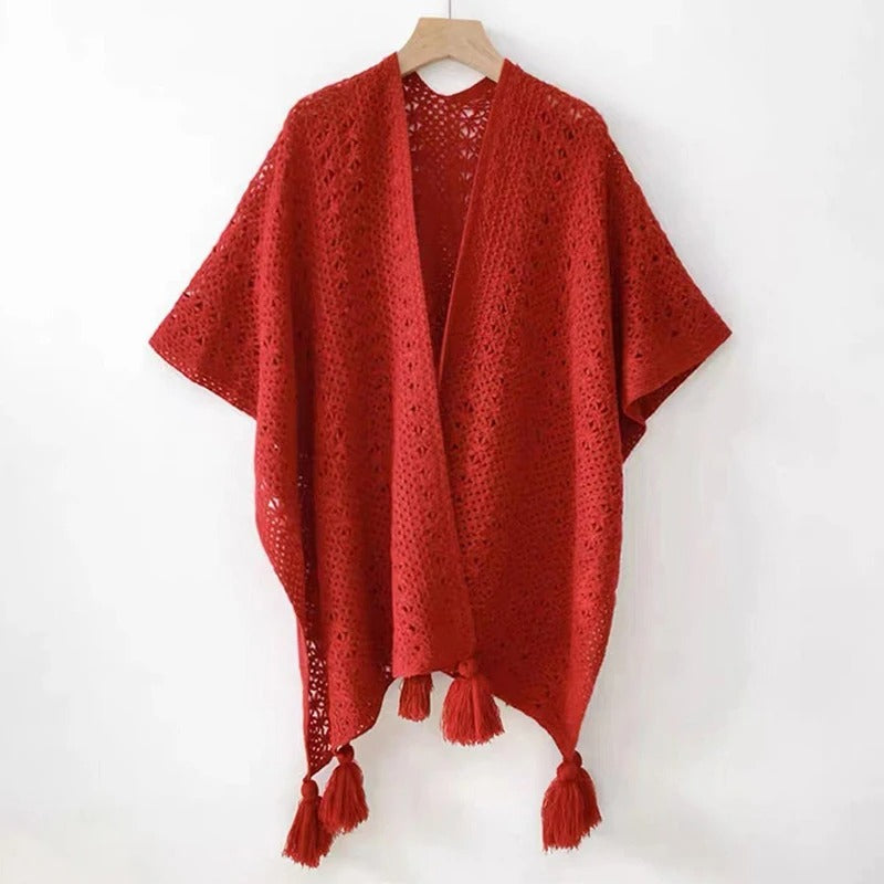 KNITTED PONCHO